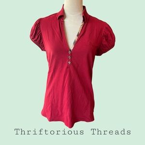 Burberry Britt Puff Sleeve Polo